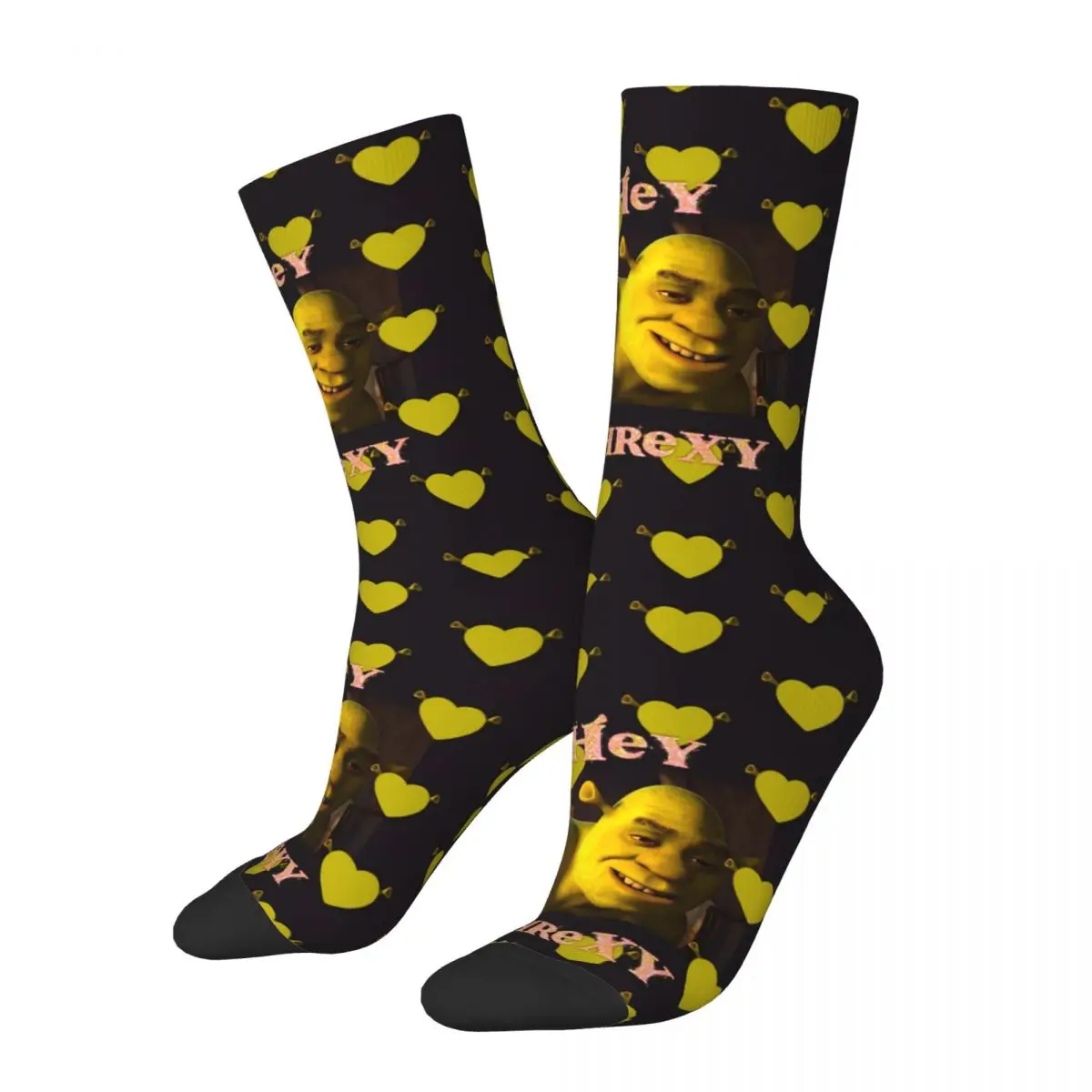 

New Male Men Socks Crazy Hey Shrexy Shrek Meme Sock Polyester Sport Women's Socks Spring Summer Autumn Winter