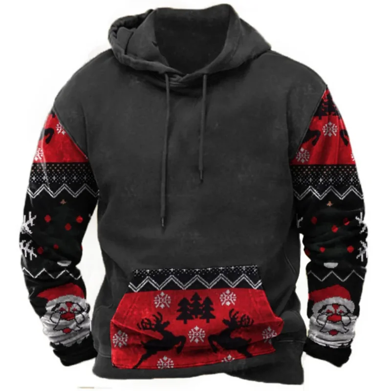 Vintage Indian Men\'s Hoodie Hooded Men Clothing Harajuku Pullovers 2024 New Tops Oversized Casual Streetwear Long Sleeve Hoodies