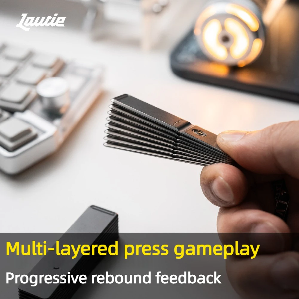 (Pre-sale) LAUTIE Chewing Gum Multi-layer Telegraph Clip Finger Press Mechanical Metal EDC Decompression Toy