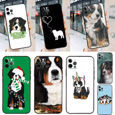 Funny Bernese Mountain Dog Case For Samsung Galaxy S23 S24 S25 Ultra S20 S21 S22 S9 S10 Plus S20 FE S25 FE Cover Coque
