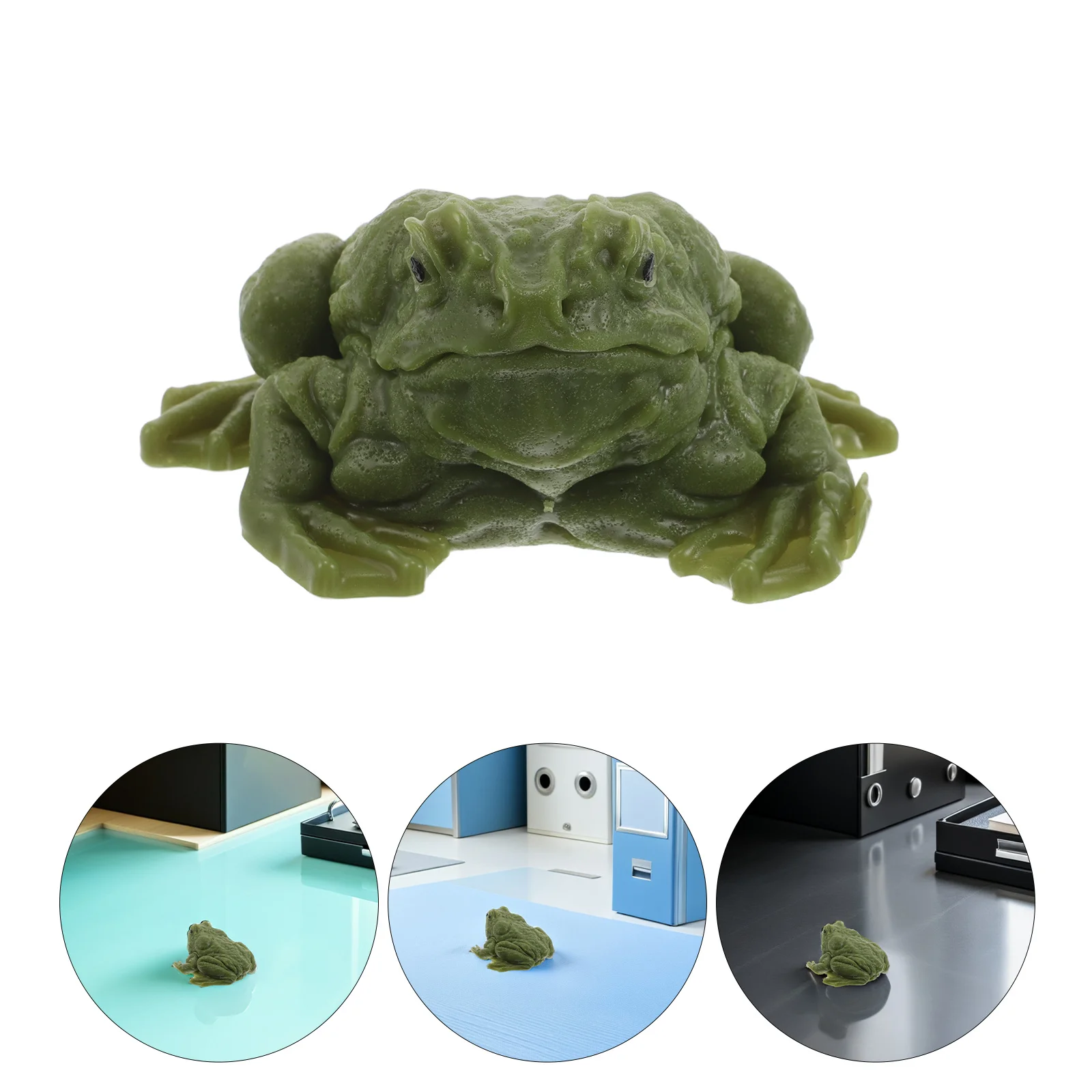 

4Pcs Realistic Soft Stretchy Frog Fidget Stress Relief Sensory Squeeze Simulation Halloween Prank Party Squeeze Frog Shaped Toy