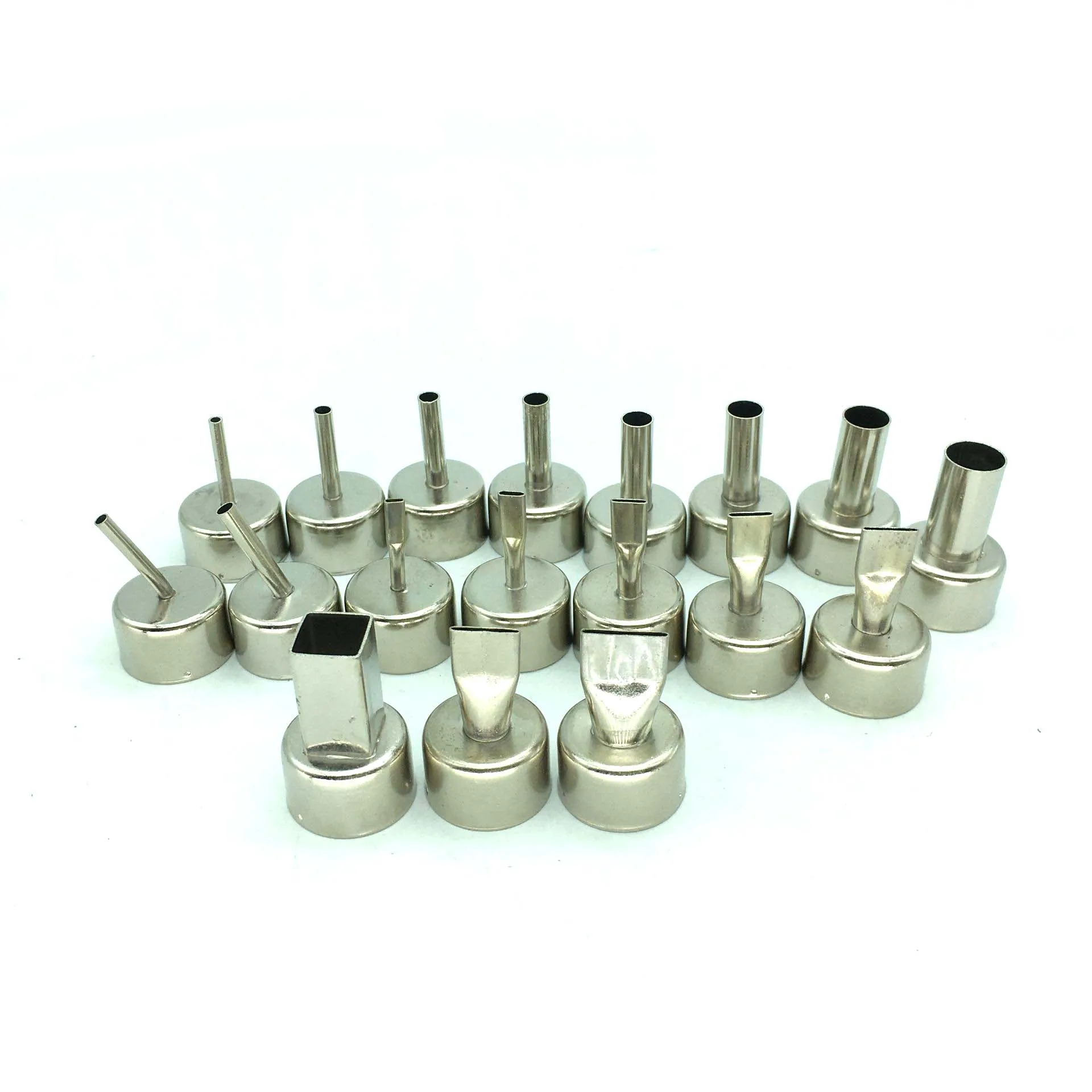 18 pçs 22mm universal 858 série pistola de ar quente bico para estação de solda 858 858d + 8586 bocais de soldagem