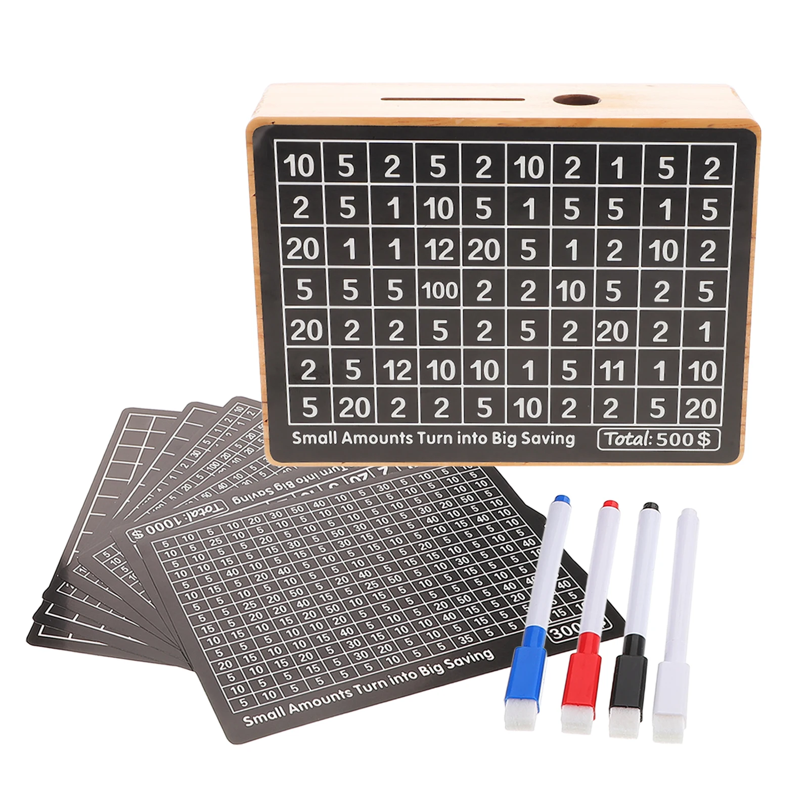 

1 комплект, деревянный горшок, креативная копилка, контейнер для денег, банка для монет для дома, деревянная копилка, банк для монет