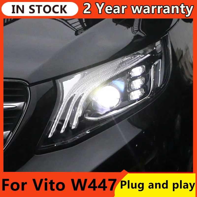 

Car Styling Head Lamp for Benz Vito Headlights 2015-2020 V-Class V250 LED Headlight LED Projector Lens DRL Auto Accessories