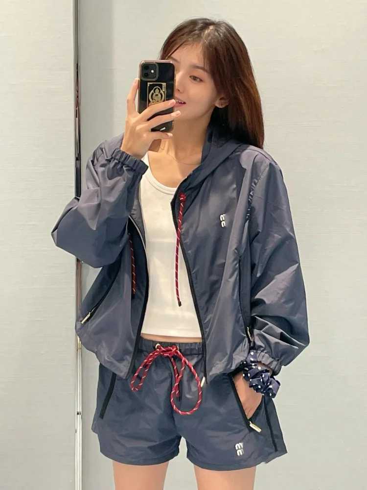 جنوب النفط Faion 2025 جديد إلكتروني طباعة التكنولوجيا الشعور النسيج ملابس وقاية من الشمس Jaet orts مجموعة طويلة Sve قلنسوة بسحاب