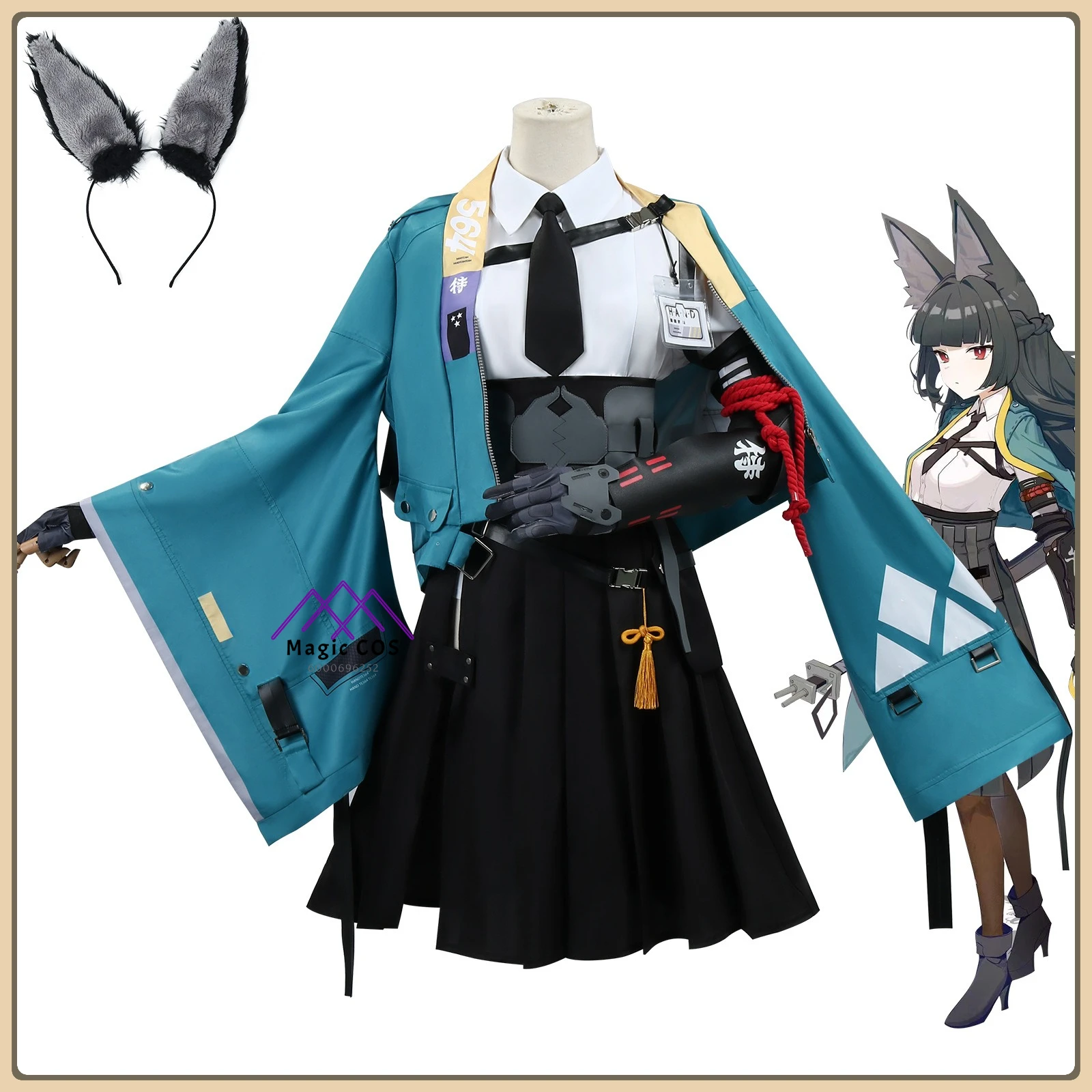 

Zenless Zone Zero Xing Jianya Role Playing Costume Women's Contrast Color Panel Design Full Set Cosplay Outfit for Role Playing