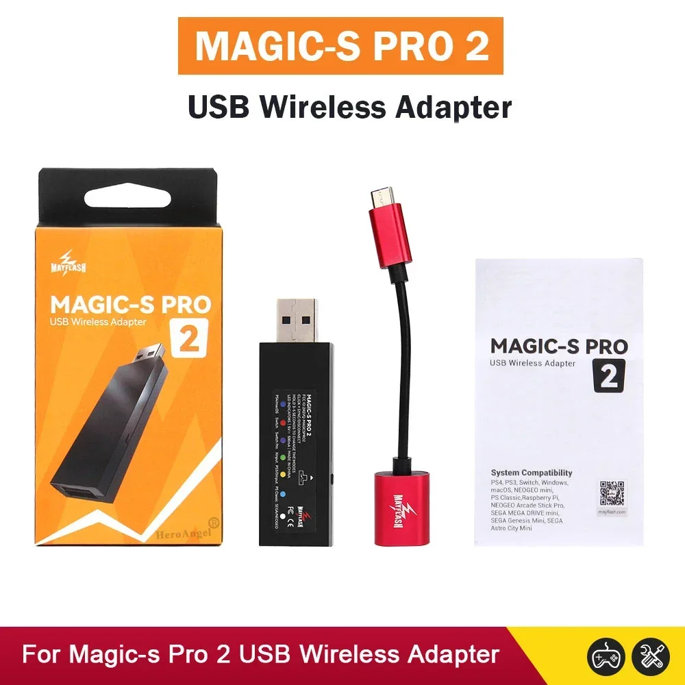 

Беспроводной контроллер Mayflash Magic S Pro 2 USB для Switch Pro / адаптер для игрового джойстика Fight Stick для Xbox Series X/S
