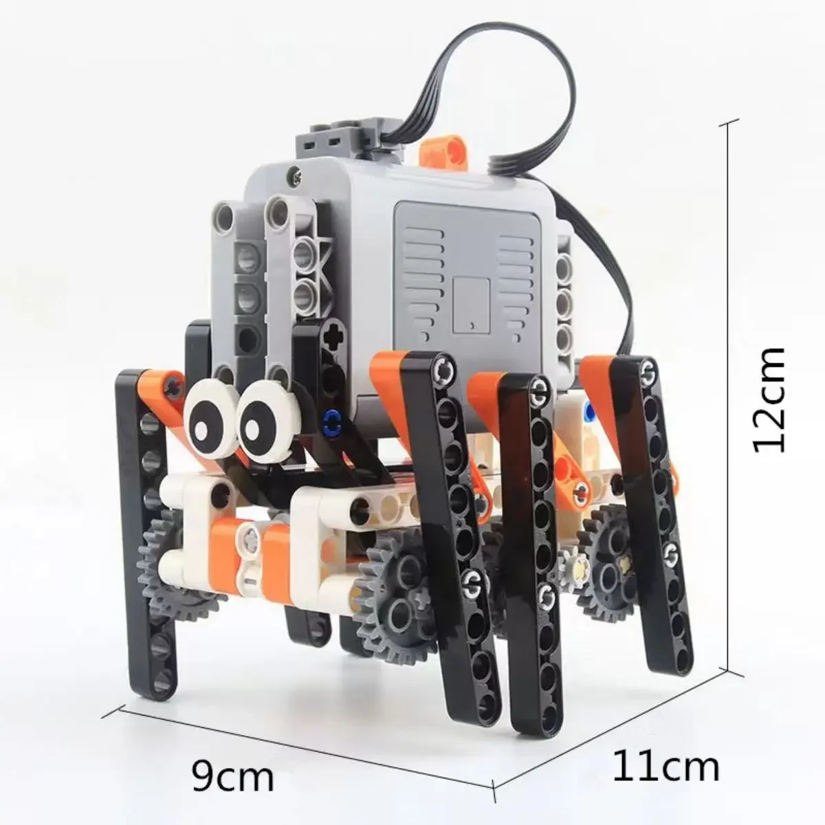 Piezas de motor con función de potencia de bloques de construcción, robot para caminar de 6 patas, ladrillos de araña biónicos, rompecabezas DIY, juguetes para niños