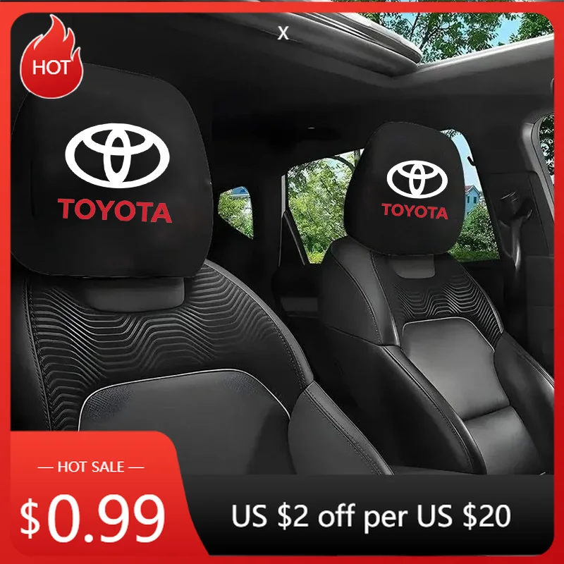 

Для Toyota 2026 Горячие колпаки-концентраторы 1 пара защитных чехлов на подголовник автомобильного сиденья для Toyota Corolla Supra 86 Yaris Prius Camry Tacoma Venza
