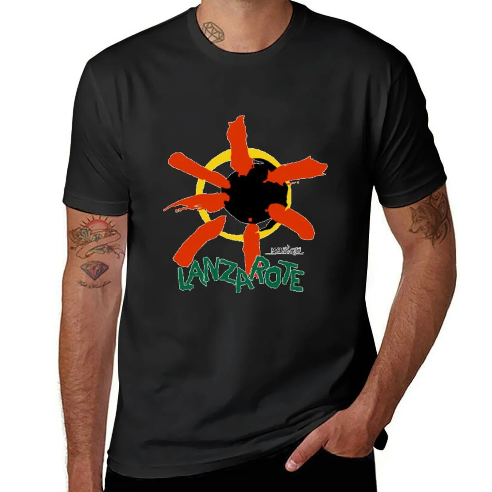 Lanzarote Manrique Sun Volcano Symbol T-Shirt summer top Aesthetic clothing mens graphic t-shirts