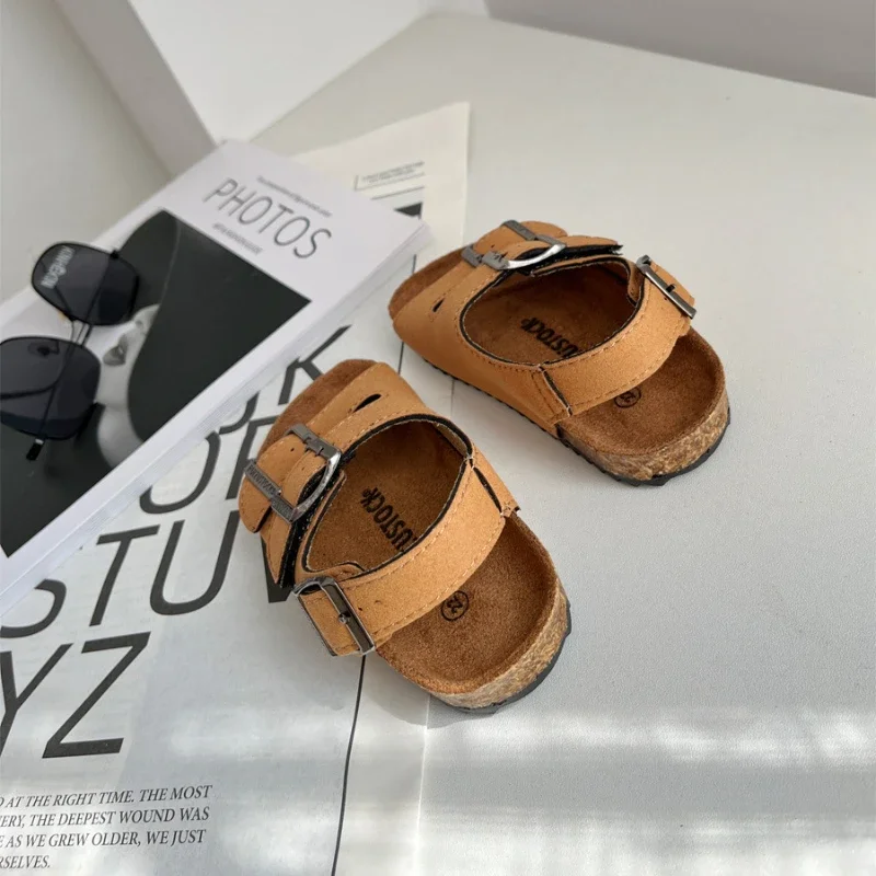 HoneyCherry, sandalias de moda de verano para niños, zapatos de playa de corcho, sandalias informales para niñas Birkenstocks