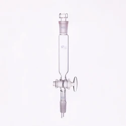 FAPE Separatory funnel cylindrical shape, Standard ground mouth, 10mL-50mL, Joint 14/23, Without tick mark, Borosilicate glass
