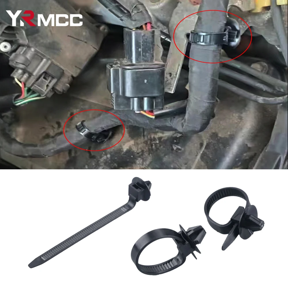 

10PCS Cable Ties Car Nylon Black Push Mount Wire Harness Fastener for Volkswagen Polo Golf 4 Beetle Passat B5 B6 B7 B8 T5 Touran
