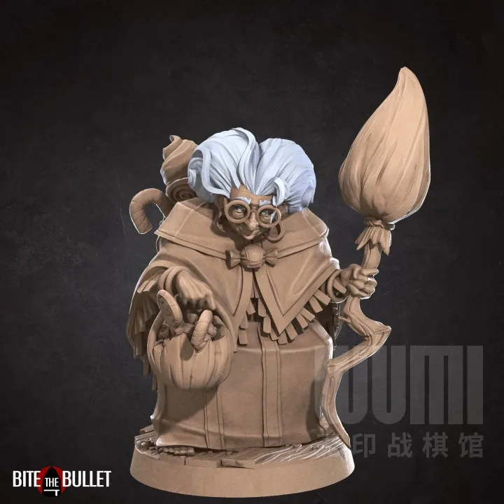 Miniature Resin Model Halloween Crow Man, Candy Witch, Puppeteer DND Board Game Piece Model Unpainted