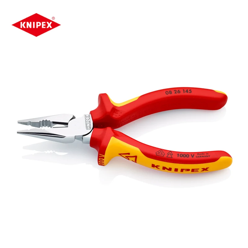 KNIPEX Tools Insulated Combination Pliers Snipe Needle Nose Plier High Leverage Cutting NO.0826145