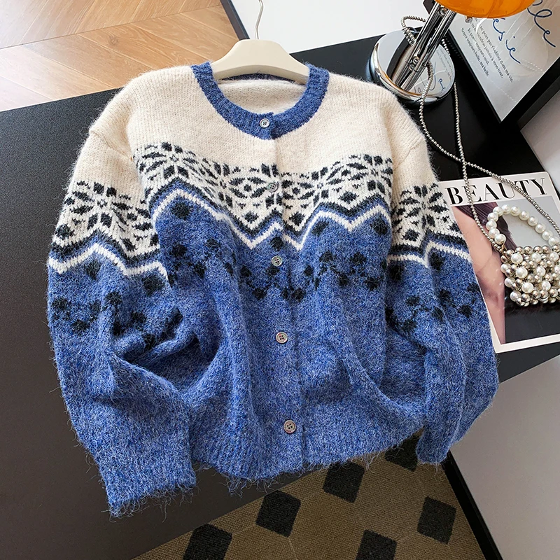 

Свитера Джемперы Кардиганы женские Harjuku кашемировое кружево Fair Isle обычная рабочая OL профессиональная элегантная изысканная пуговица сексуальная