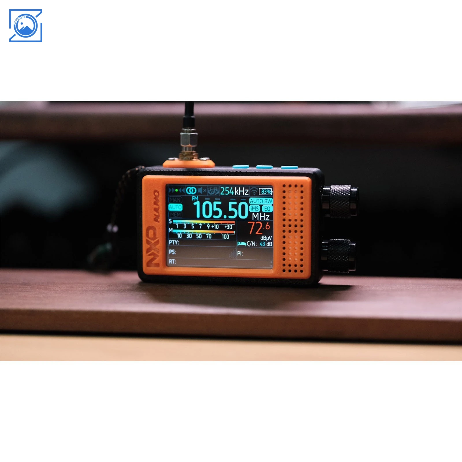 NXP-NANO جهاز استقبال راديو FM محمول 65-108 ميجا هرتز TEF6686 + ESP32 التحكم الرئيسي مع شاشة لمس IPS 2.4 بوصة