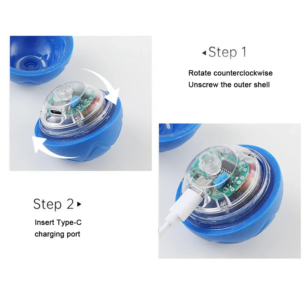 Smart Teasing Dog Ball LED Boredom Interactive Automatic Rolling and Moveing Ball ElectricDogs Toy for Small Medium Large Dog image 5