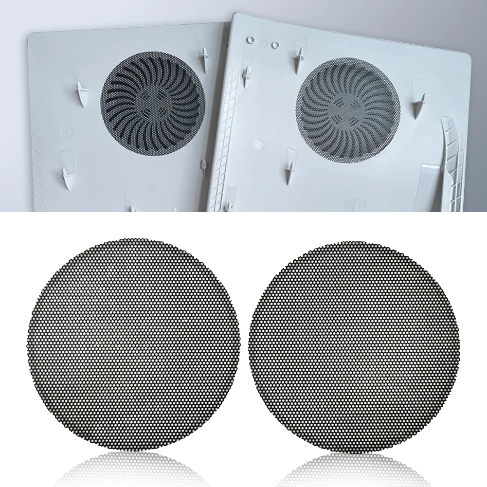 2/4PCS Fan Dustproof Cover Breathable Ventilation Anti-Dust Mesh with Cleaning Brush for PlayStation Game Console