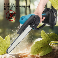 Saw for Tree Trimming Handheld Electric Power Chain Cutting tool type garden saw  Tool 6-inch Mini Chainsaw Cordless