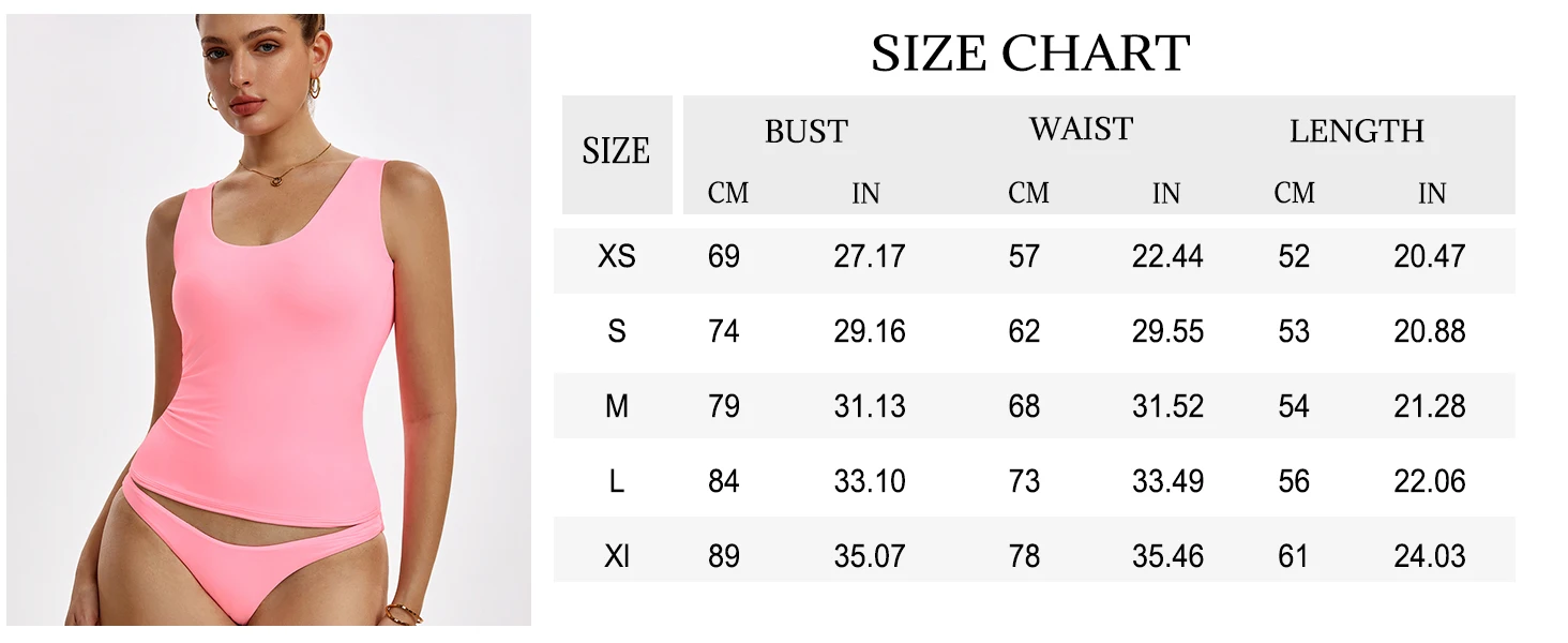 Räumungsverkauf Günstige Damen Doppelt Gefütterte Sommer-Ausgehoutfits Rundhals-Tanktops Basic Slim Fit Ärmellose Shirts Y2K Arbeitskleidung – Detail 8