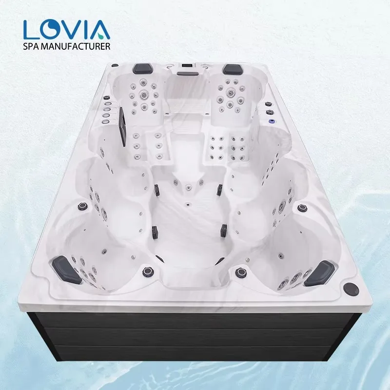Models 3.8 Meter Outdoor Hot Tub Spa Balboa Freestanding Tub With Air Massage