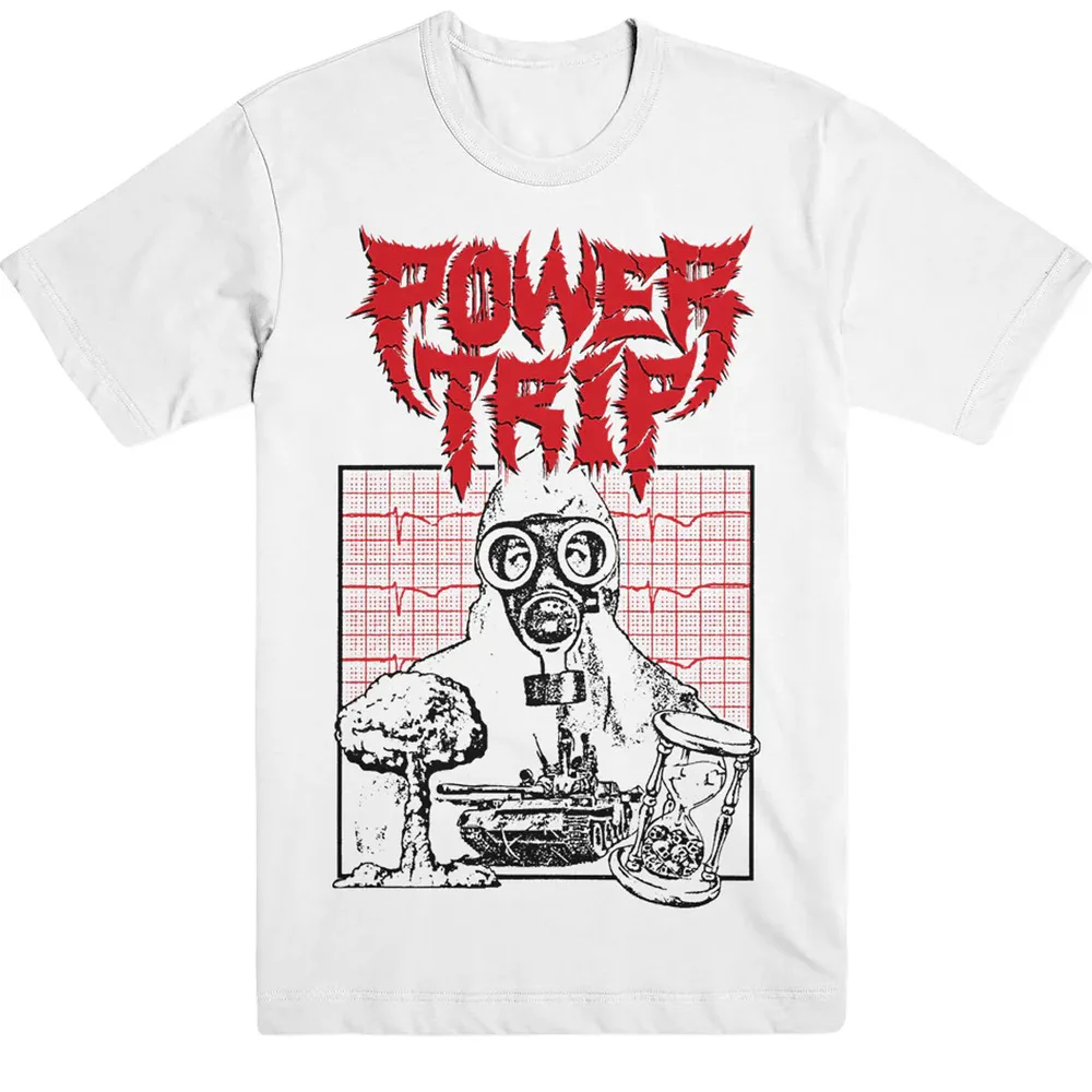 vtg Power Trip band T-shirt White Unisex All Sizes S to 5Xl short sleeve TA3557  Tees Y2K tops Unisex Summer Short Sleeve