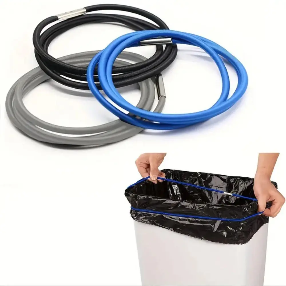 3Pcs Universal Fit Colorful Trash Can Bands Durable Elastic Garbage Can Bands Adjustable Rubber Rubber Bands Household
