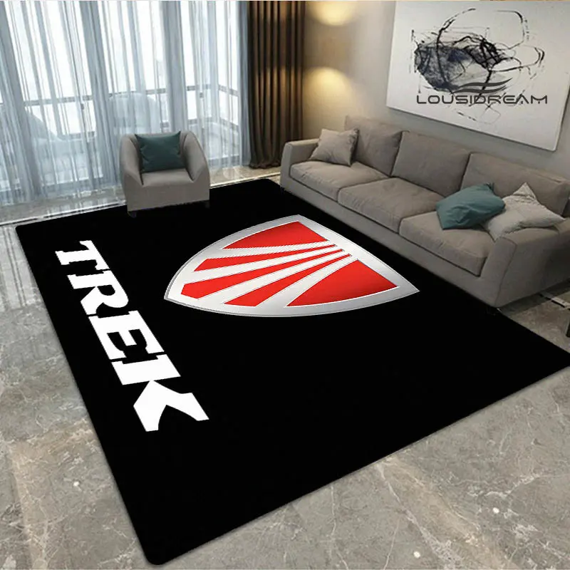 Bicycle brand logo printed carpet fashion home decoration non -slip carpet photography propsmal area rug birthday gift