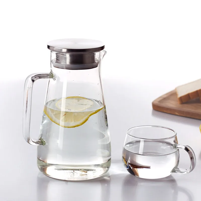 Thickened Heat Resistant Glass Teapot Large Capacity Water Pot with Lid Cold Water Pot Casual Slippers Short Sleeve EVA Shoe