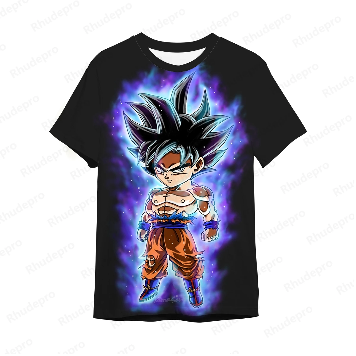 Camiseta con estampado de Goku 3D de Dragon Ball para niños, ropa de dibujos animados de Super Saiya, informal, cómoda, 4-14T, Y2K, novedad de 2024