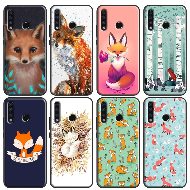 Red Fox Autumn leaves forest For Huawei Honor 10i 7C 7A 6C 4C Pro 8A 9A 6X 7X 8X 9X 7S 8S 9S 8 9 20 10X 10 Lite Case