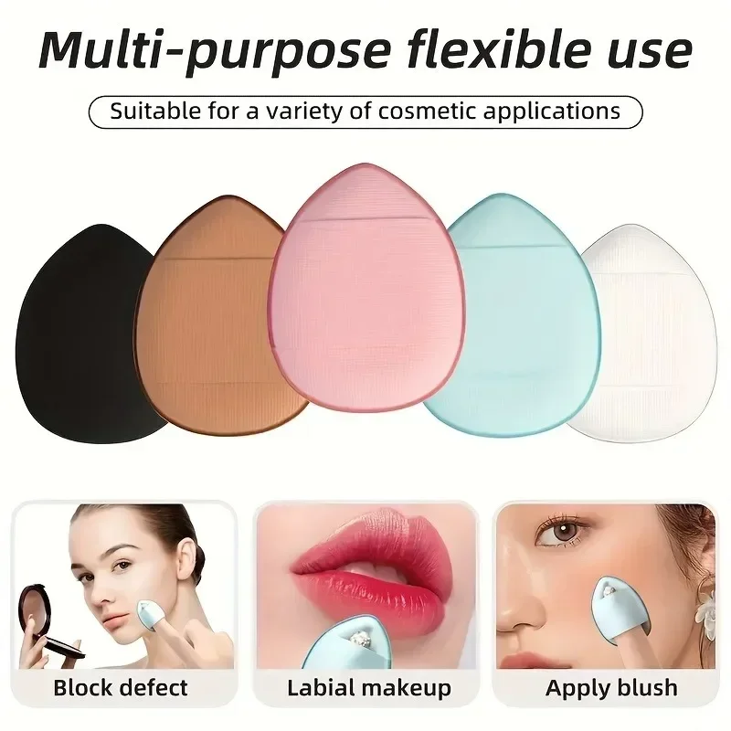 5/10Pcs Mini Finger Puff Foundation Kleine Air Kissen Pulver Schwamm Gesicht Concealer BB Creme Kosmetische Applikator Make-Up werkzeuge