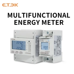 ETEC Charging Pile Smart Electricity Meter - LCD Display kWh Energy Monitor, CE/RoHS Certified for EV Chargers, Home/Commercial