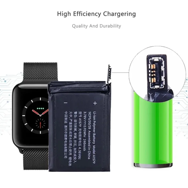 205mAh/273mAh/262mAh لساعة أبل 1 2 3 A1578 A1760 A1847 38mm Mm GPS LTE Watch Battery