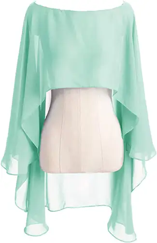 Chiffon Cape Bolero Women Femme Mariage Chalas Mujer Evening Wedding Bridal Jacket Wraps Accessories Peleryna Cloak Boda Shawl - Image 9