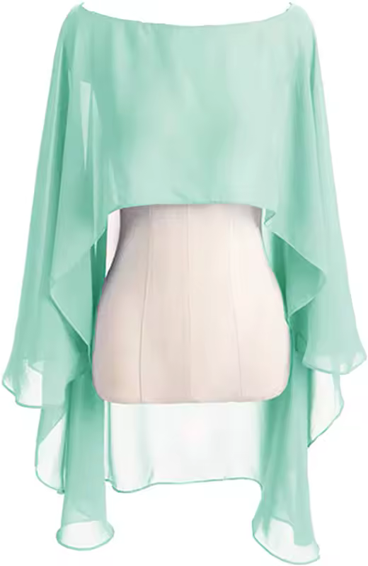 Chiffon Cape Bolero Women Femme Mariage Chalas Mujer Evening Wedding Bridal Jacket Wraps Accessories Peleryna Cloak Boda Shawl - Image 9