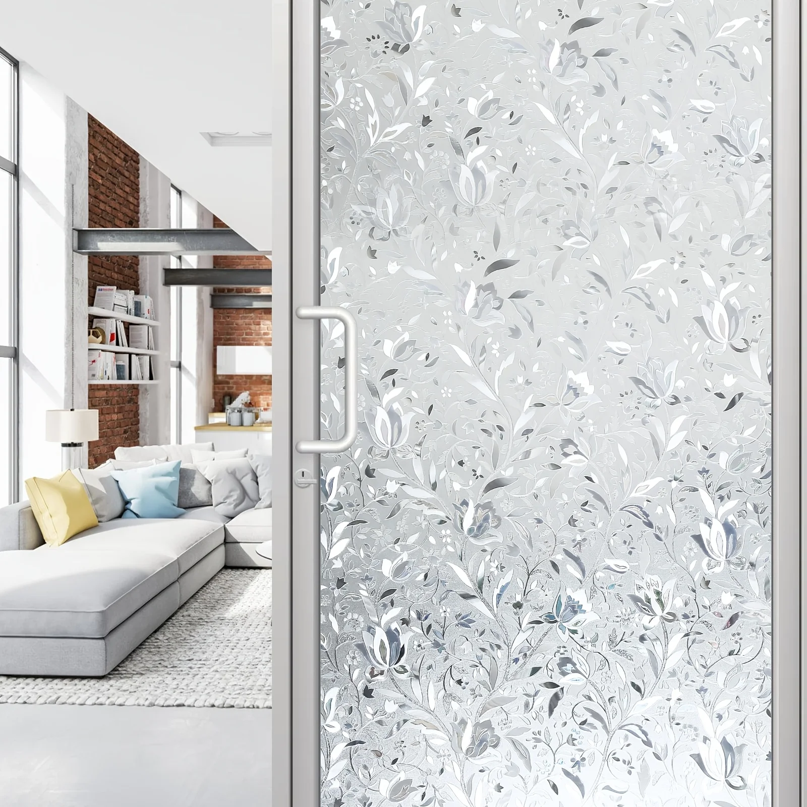 Mattierte Sichtschutz-Fensterfolie Rolle Statisch Haftend UV-Blockierung Wärmeschutz für Schlafzimmer Badezimmer Tür Fenster Glas