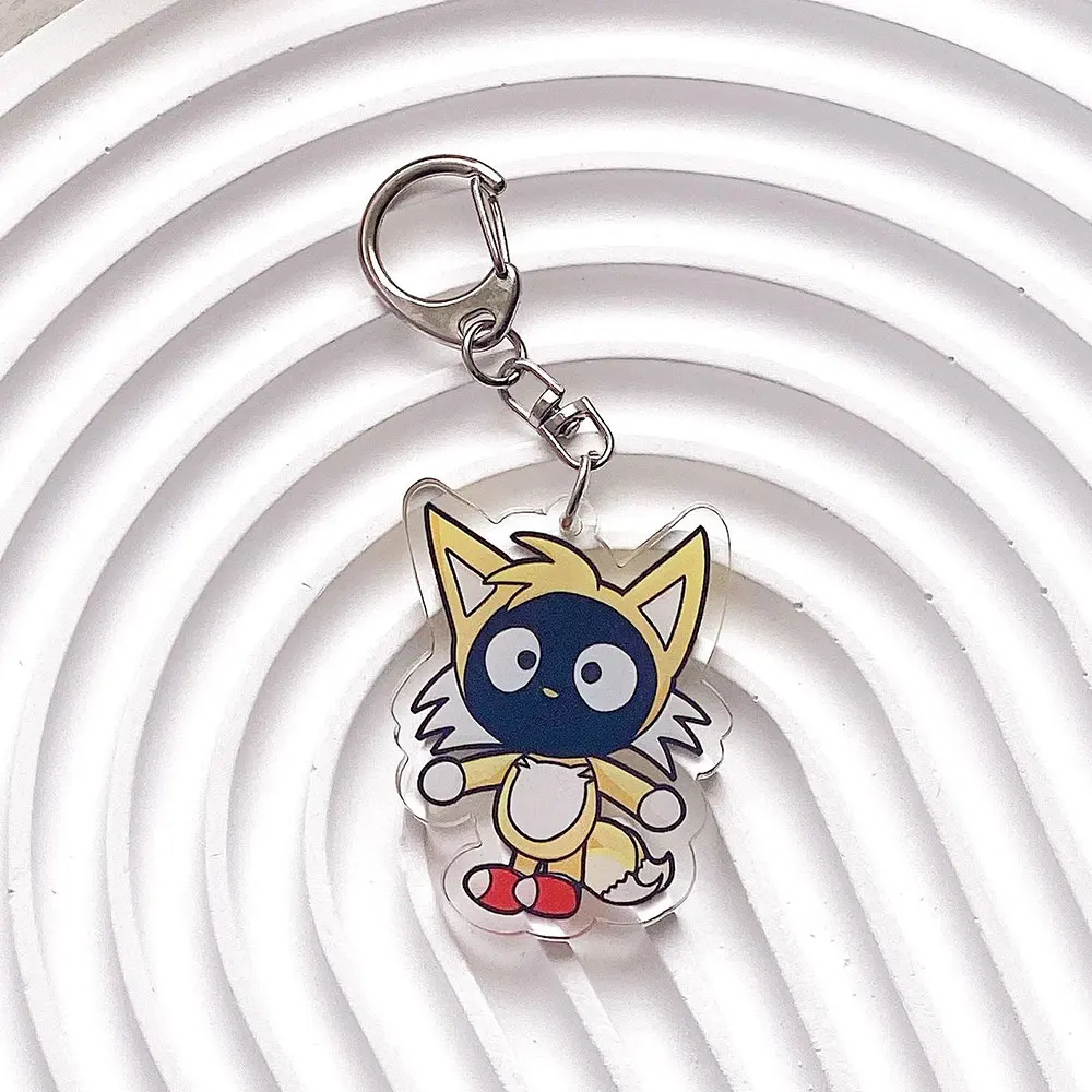 4 قطعة سانريو سونيك القنفذ سلسلة مفاتيح مصنوعة من الأكريليك اكسسوارات مضحك حقيبة الظهر سحرية قلادة الإبداعية كيرينغ هدايا للأصدقاء #3