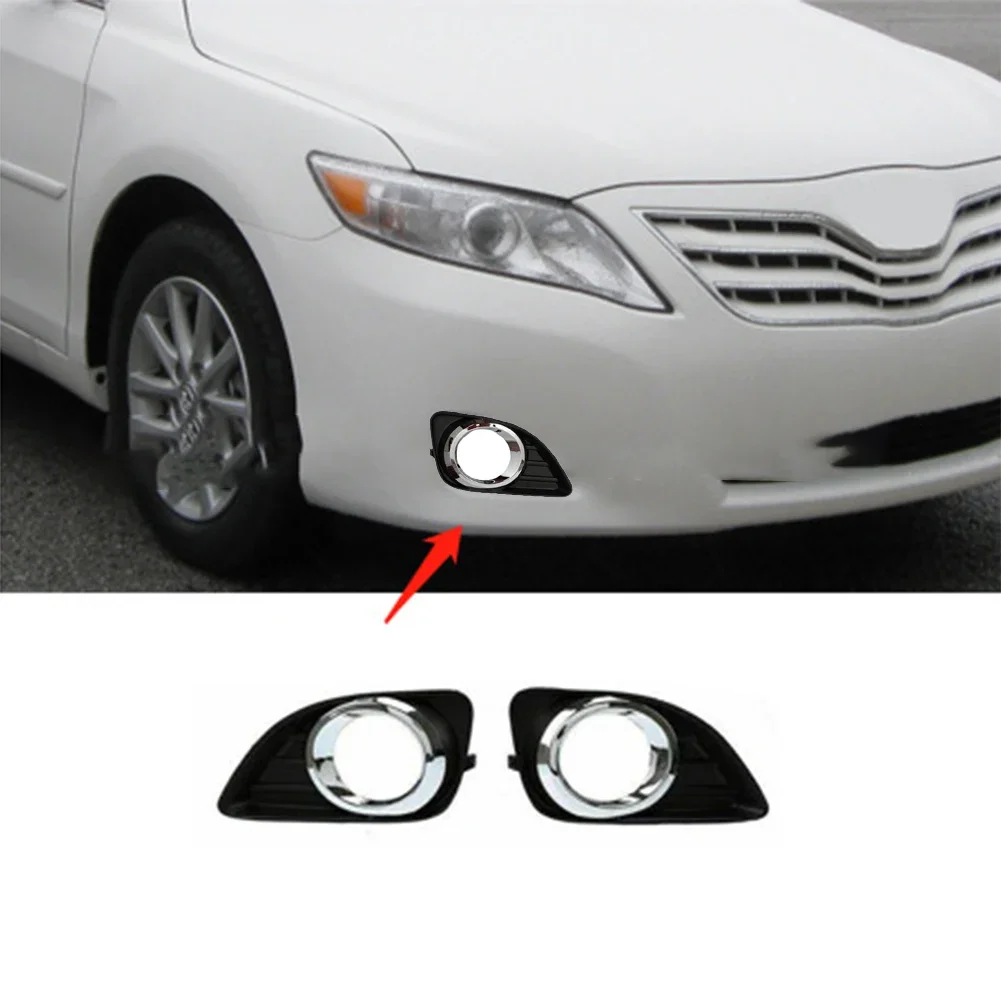 2PCS/Set Automotive Fog Light Frame For Camry 2010-2011 Driver And Passenger Side ABS Fog Light Frame Replacement Black