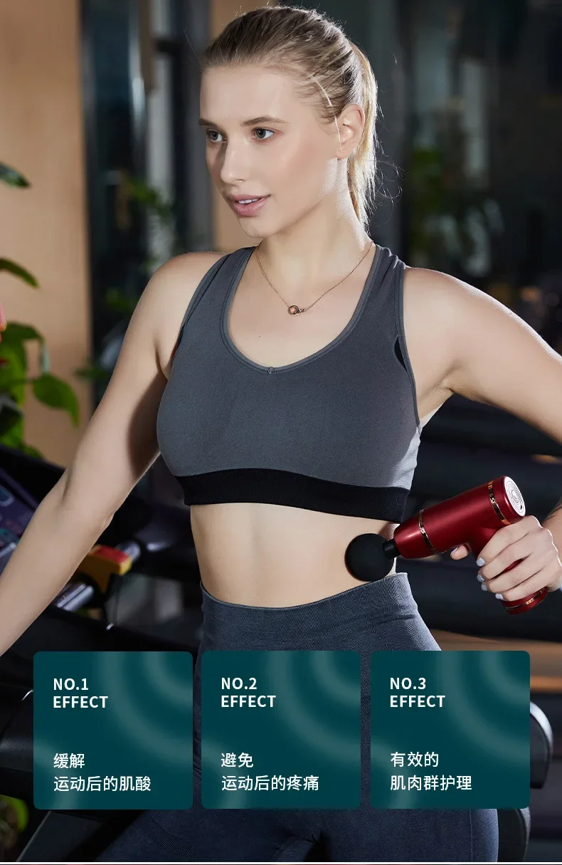 مسدس تدليك احترافي مع حقيبة محمولة، مسدس فآسيا كهربائي، راحة العضلات، تخفيف الألم، تشكيل اللياقة البدنية #6