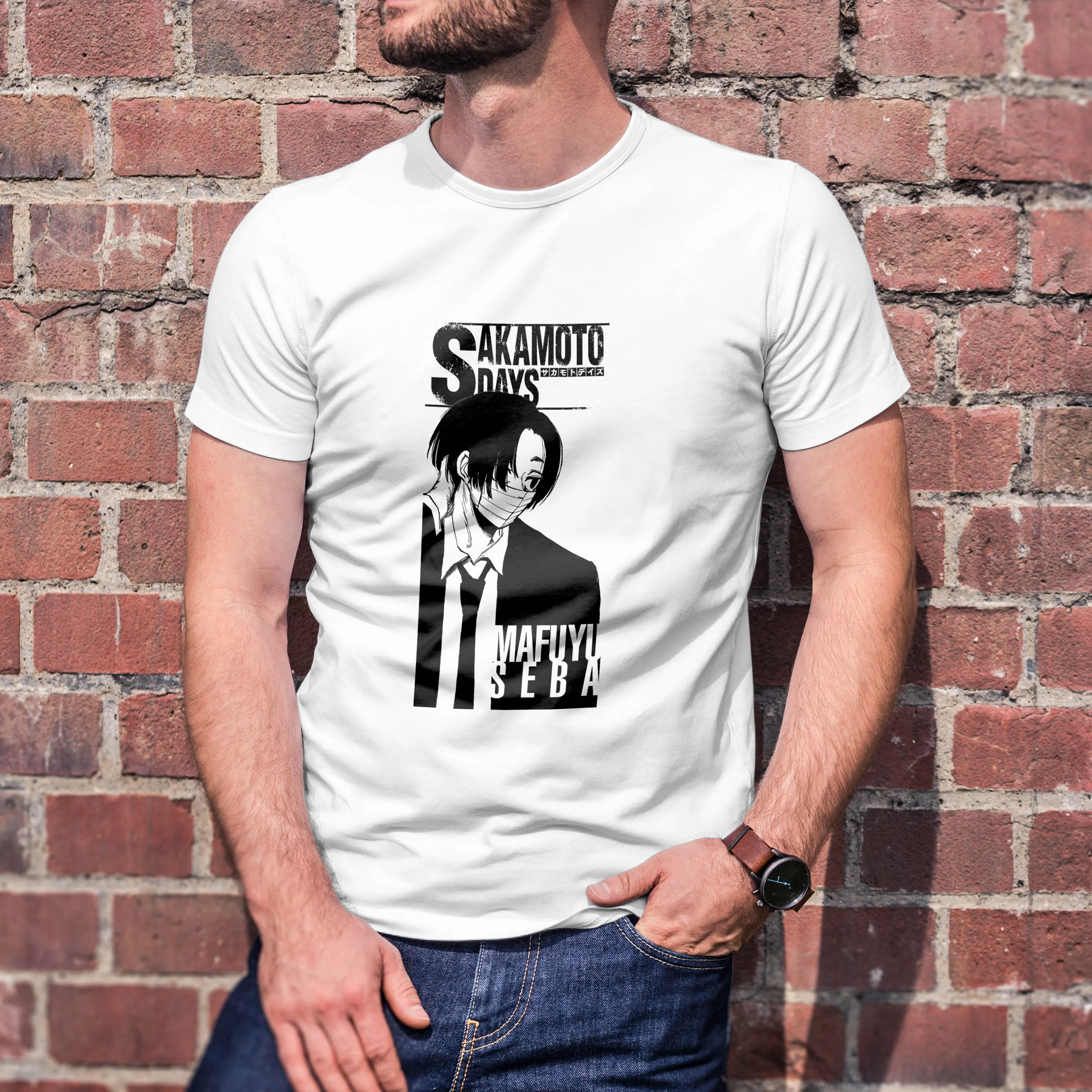 Anime Sakamoto Days T Shirt  Mafuyuseba Graphic Men's and Women's 100% Cotton Crewneck Short-sleeved Casual Breathable T-shirt