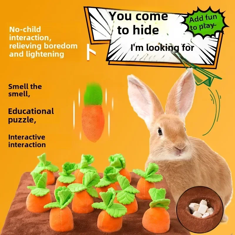 

Rabbit stuffy toy pulling radish educational interactive molar toy vent gnawing resistance