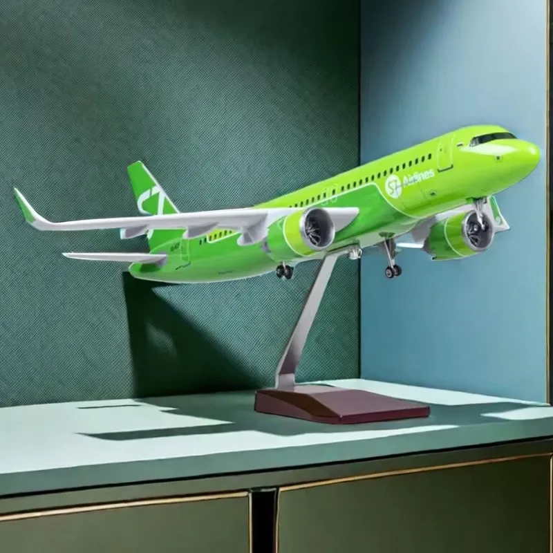 

1/80 47CM Airplane A320NEO A320 NEO Siberia S7 Airlines Model Toy Light & Wheel Landing Gear Diecast Resin Plane Model Decor