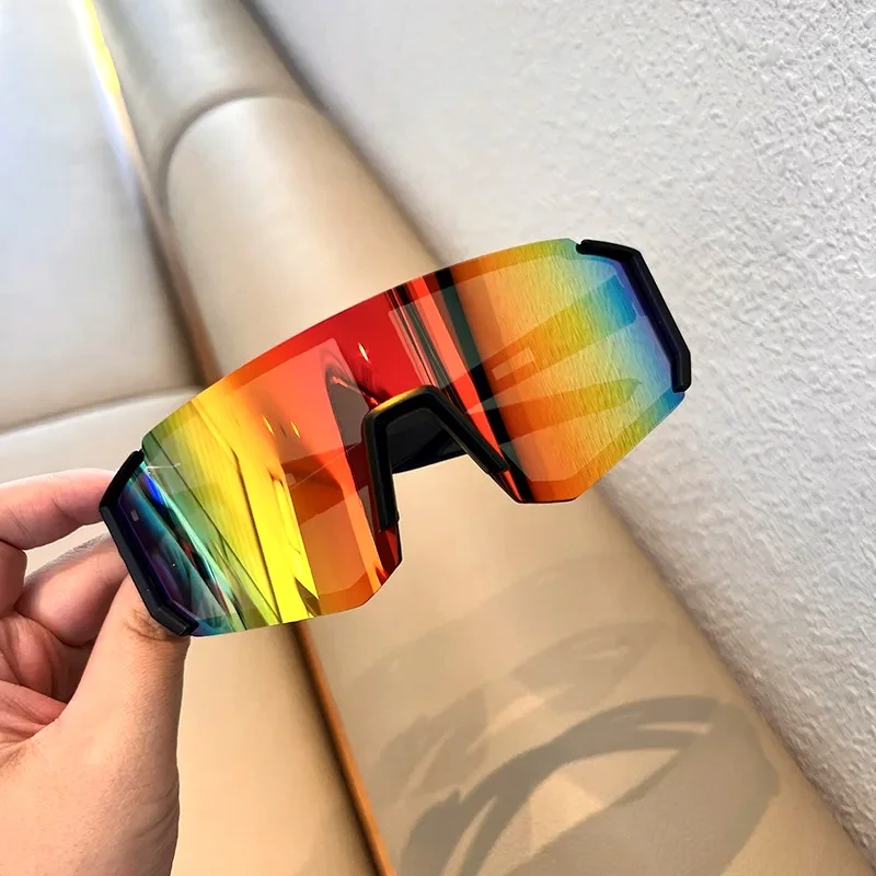 Hiking 2pcs Cycling Anti Light Glasses Men Women UV400 Sandproof Eye Protector Shades Outdoor Sports Goggle Anti Radiation Lens