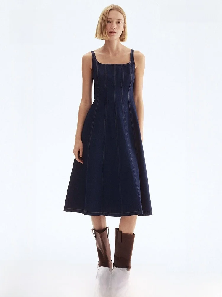 

H & M женская зимняя джинсовая юбка средней длины Dr, повседневная юбка из хлопкового материала для подростков, посадка-стойка