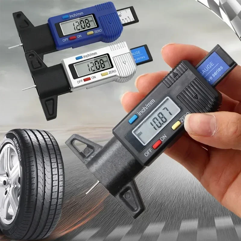 Digital Tire Tread Depth Gauge, 0-25mm, Metal Probe Depth Caliper, Tire Tread Measuring Tool view 5