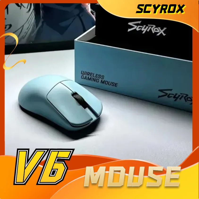 

Scyrox Scyrox V6 Nonporous Lightweight Wireless E-Sports Mouse Middle And Small Hands Grasping And Pawling Game Mouse Peripheral