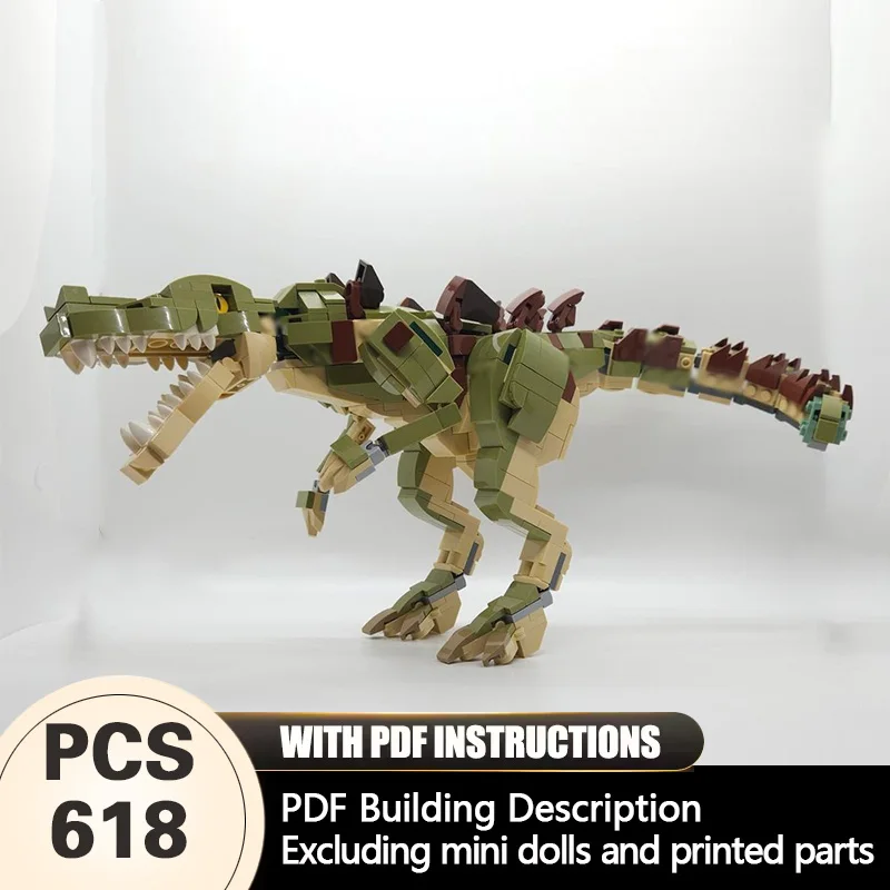 

Creators Animal Series Model MOC Building Bricks Green Dinocroc Modular Technology Gifts Holiday Assemble Children Toys Suit