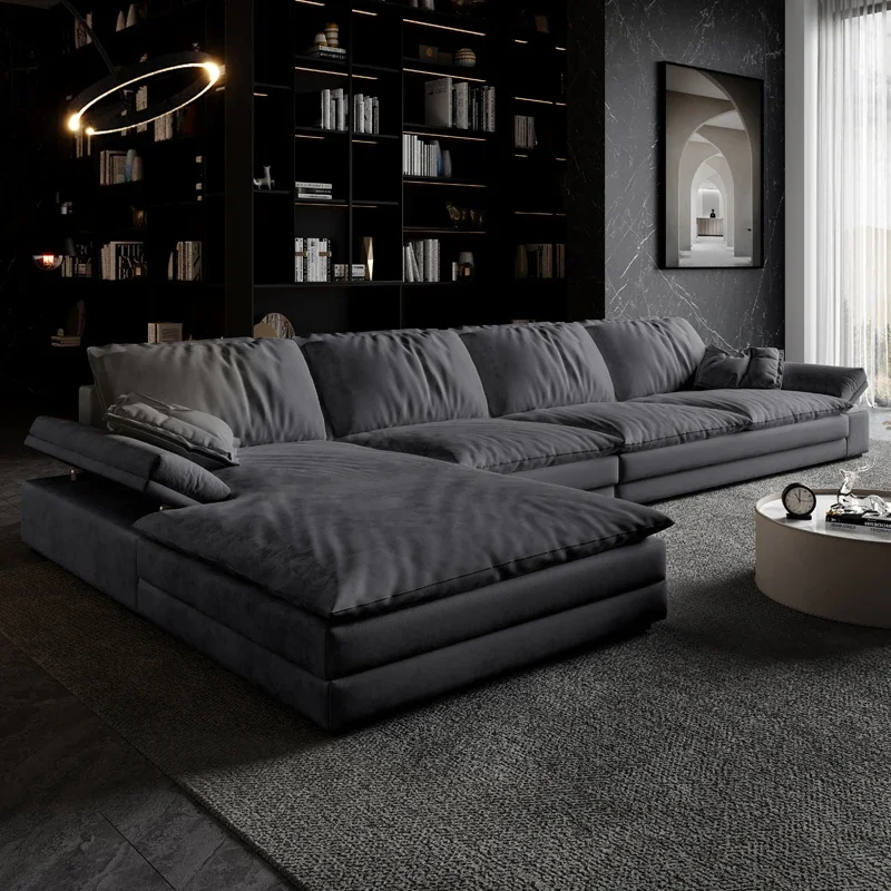 Bagian Sofa ruang tamu kursi panjang desainer santai Modern 3 tempat duduk putih lantai mewah furnitur rumah Italia